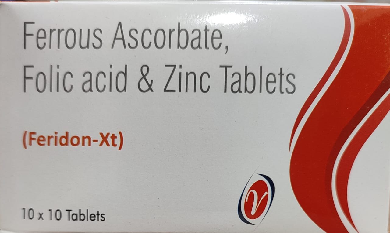  Feridon XT – Ferrous Ascorbate, Folic Acid & Zinc Tablets